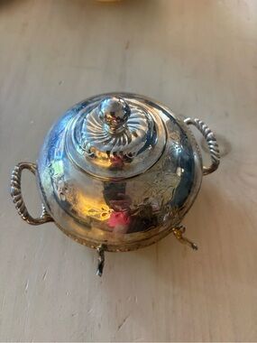 Antique Pairpoint Mfg Co Quadruple Silver Plate Domed Butter Dish Cooler 5166
